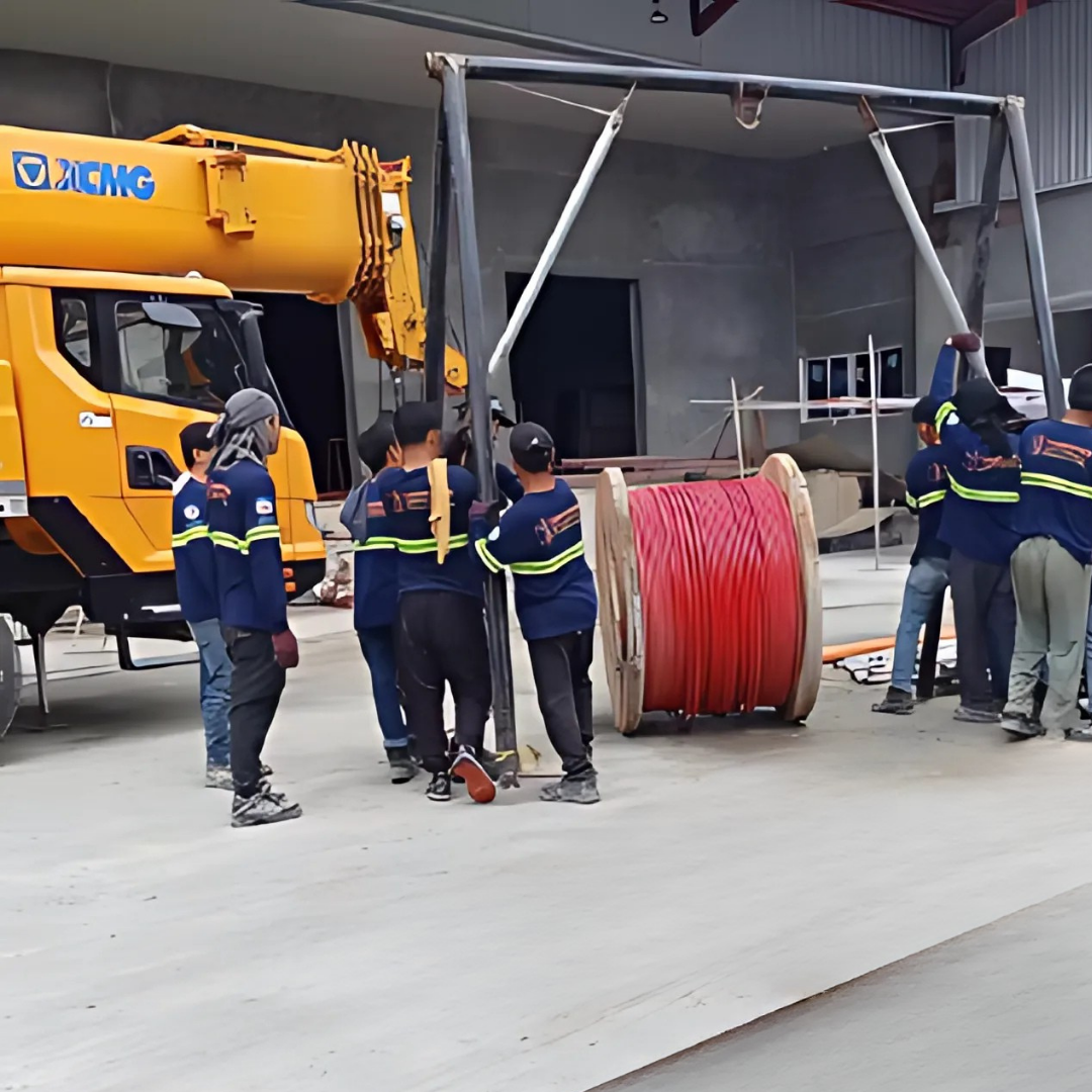 Feeder Line Cable Pulling